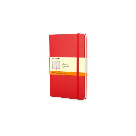 Taccuino Moleskine, hardcover red, 130 x 210, app. A5, ruled, 120 sh./240 p.