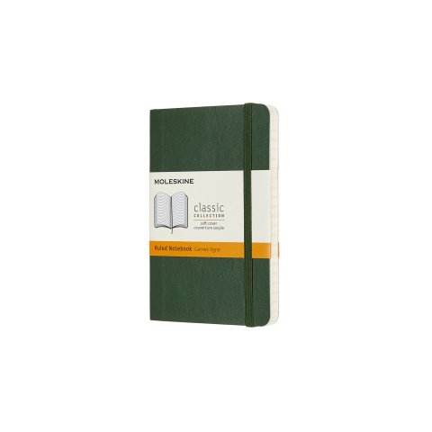 Moleskine notebook, softcover 9 x 14 cm, ruled, 96 sheets, myrtle green