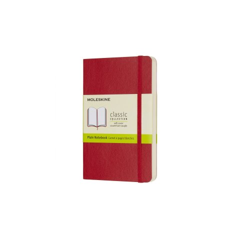 Moleskine notebook, softcover 9 x 14 cm, blank, 96 sheets, scarlet red
