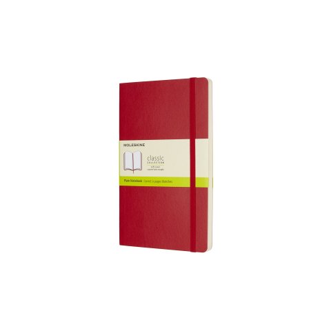 Moleskine Notizbuch, Softcover 13 x 21 cm, blanko, 96 Blatt, scharlachrot