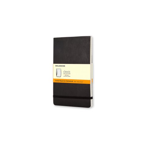 Moleskine Pocket Reporter notebook, softcover black, 90 x 140, app. A6, ruled, 96 sheets