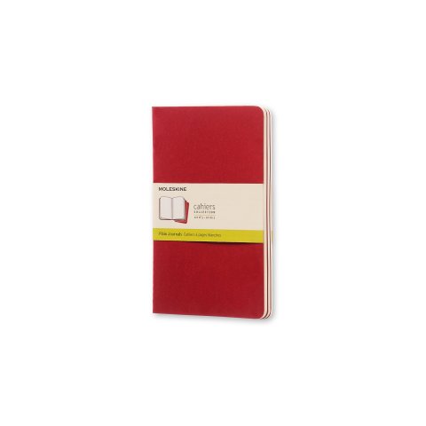 Juego de 3 cuadernos Moleskine 130 x 210, app. A5, blank, 40 sheets/80 pages, red