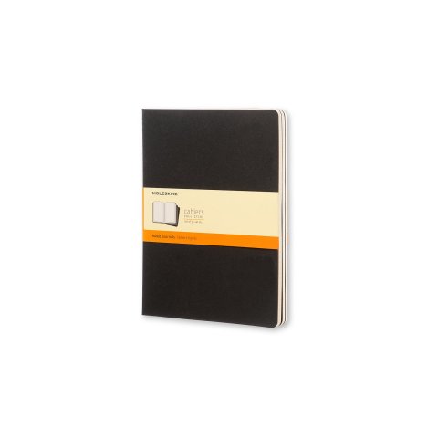 Moleskine notebook, set of 3 190 x 250, ruled, 60 sheets, black