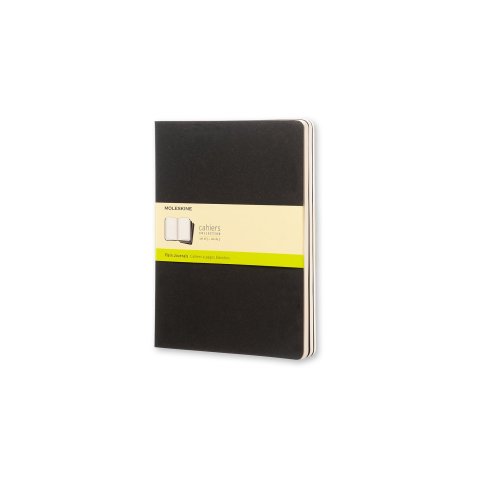 Moleskine notebook, set of 3 190 x 250, blank, 60 sheets, black