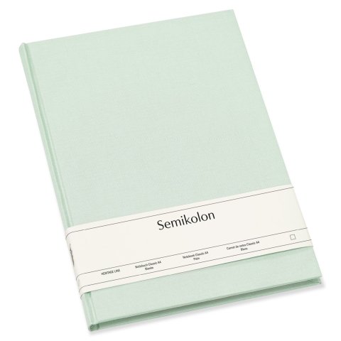 Semikolon notebook, linen cover 217 x 305, approx. DIN A4, 176 pages, blank, moss