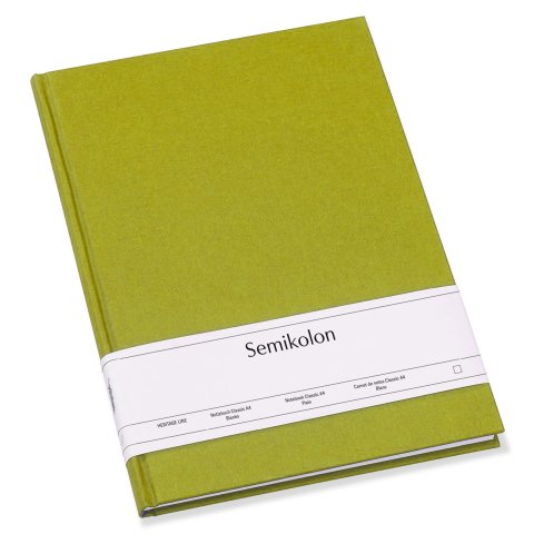 Semikolon notebook, linen cover 217 x 305, approx. DIN A4, 176 p., blank, matcha