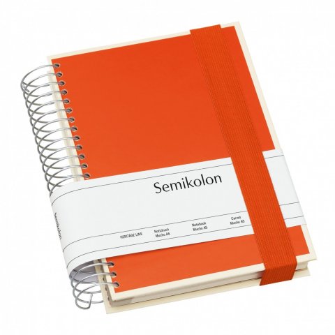 Taccuino Mucho Semikolon, a spirale 157 x 217, 330 pagine, 3 sentenze, arancione