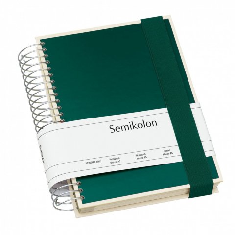 Semikolon spiral notebook Mucho 157 x 217, 330 pages, 3 rulings, forest