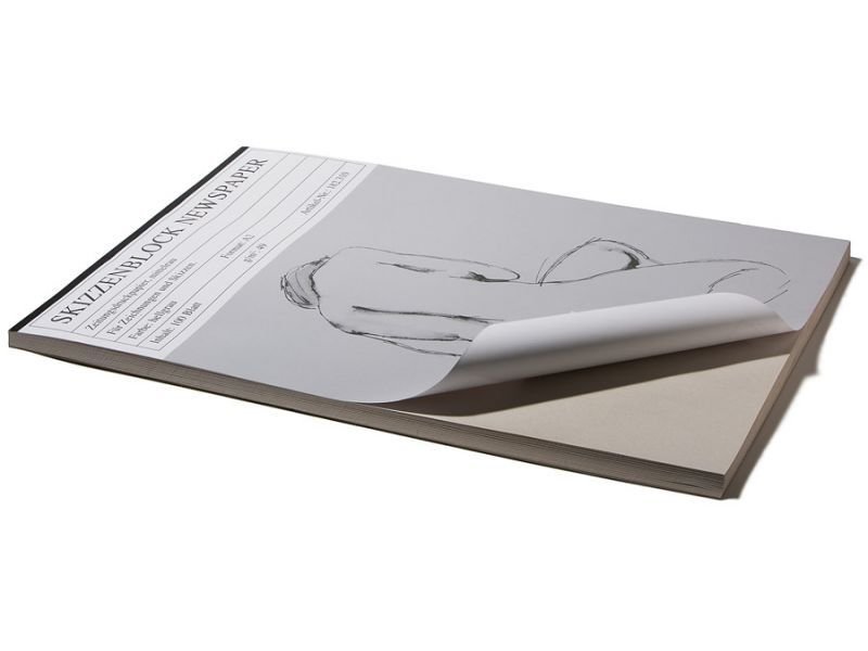 Buy Sketch pad Newspaper, 49 g/mř online at Modulor