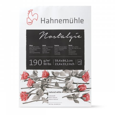 Hahnemühle Nostalgie sketch pad, 190 g/mř 594 x 840 mm A1, 25 sheets