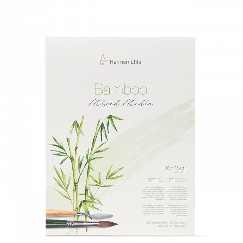 Hahnemühle universal Bamboo pad, 265g/mř 360 x 480, 25 sheets,adhesive binding