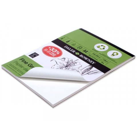 Daler-Rowney Eco drawing pad, 120 g/mř 210 x 297 mm  A4, 30 sheets