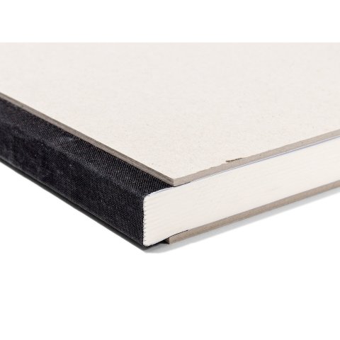 Libro de esbozos y proyectos 120 g/m², 300 x 380  de alto, 68 hojas / 136 p., negro