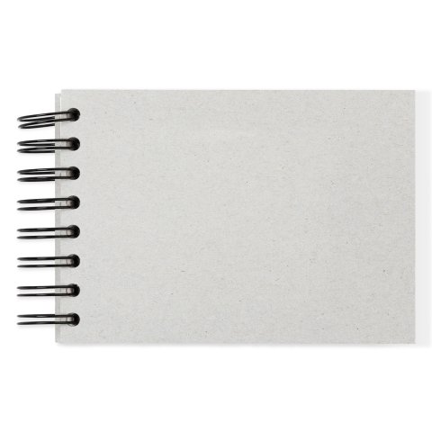 Skizzenbuch Graupappe mit Spiralbindung 130 g/m², 148 x 105 DIN A6 quer, 55 Bl./110 S.