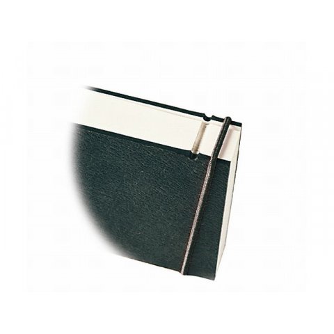 Quaderno per schizzi Bindewerk, con elastico 120 g/m²,140x80, 96 sh./192 p., black elastic band