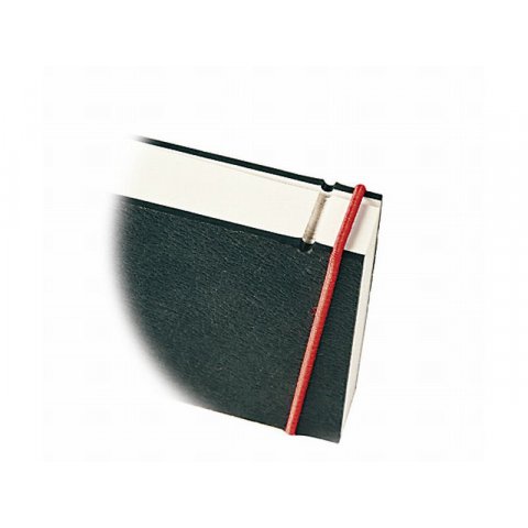 Quaderno per schizzi Bindewerk, con elastico 120 g/m², 140x80, 96 sh./192 p., red elastic band