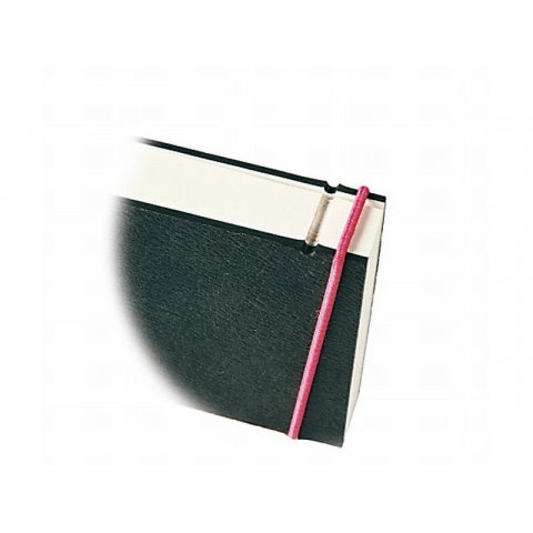 Quaderno per schizzi Bindewerk, con elastico 120 g/m²,140x80,96 sh./192 p,rose pink elast. band