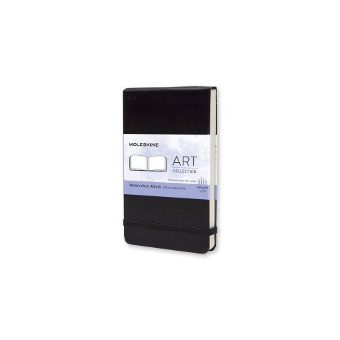 Quaderno per schizzi ad acquarello Moleskine 14 x 9 cm, broad format, 30 sheets, black