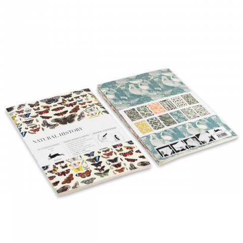Pepin gift wrap and creative paper book 50 x 70 cm, folded, 12 motifs, Natural History