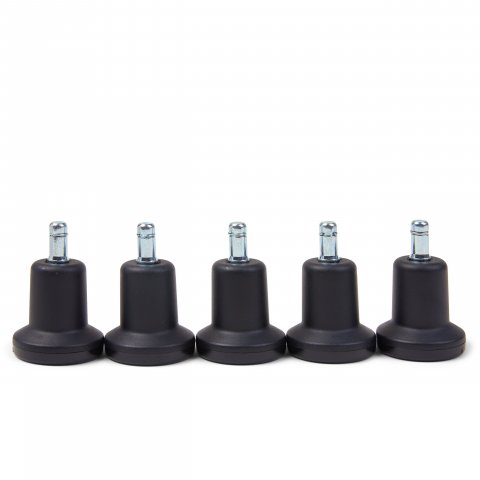 Accessories for Modulor chairs spare glides, TALL, black, ø50mm, h= 63mm, 5 pcs