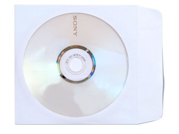 CD pouch, kraft paper, 90 g/mř, white, with window