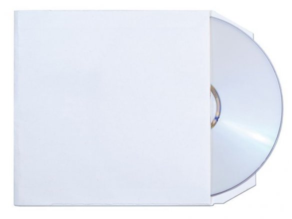 Bolsa para CD, de papel Kraft 120 g/mř, blanca