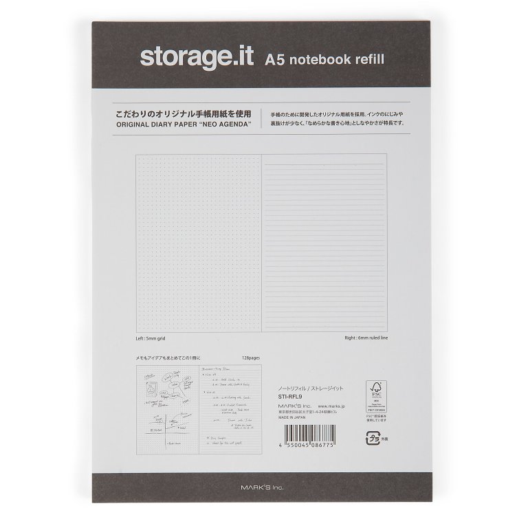 Storage.it Notebook refill for cover