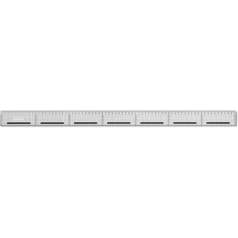 Drafting and cutting ruler, acrylic WITH sliding brake, w = 45 mm, l = 700 mm