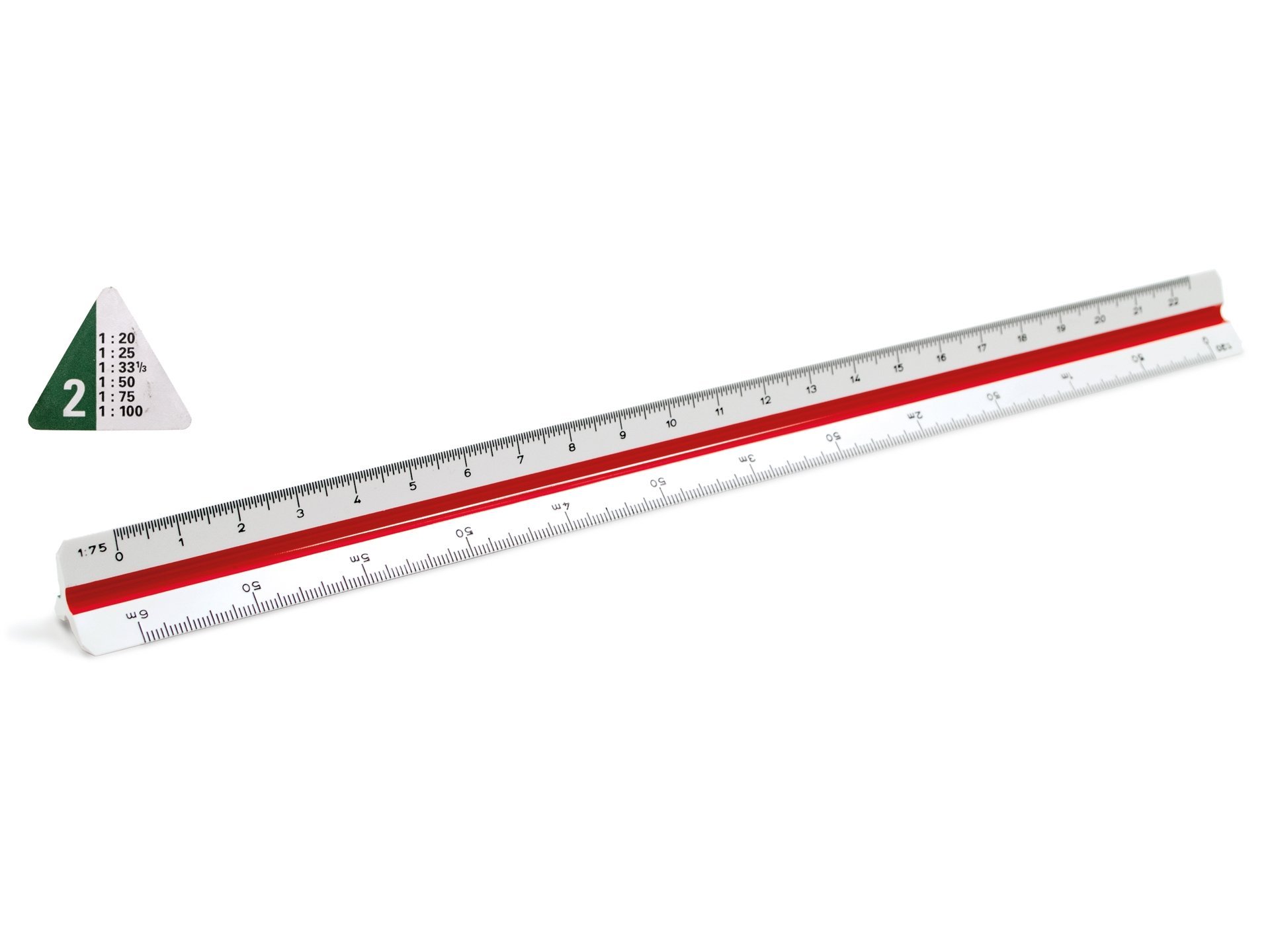 Escalímetro Thirty Triangular Aluminio 30 Cm 5 Escalas