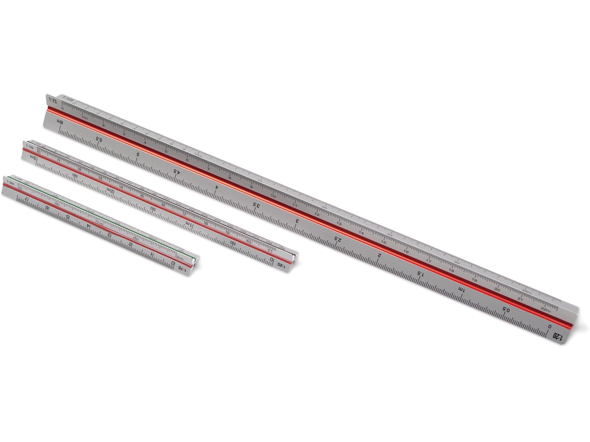 Buy Triangular scale ruler, aluminium online at Modulor