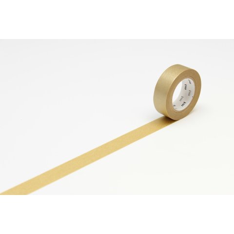 Mt 1P Basic Washi tape uni w = 15 mm, l= 7m, gold (MT01P205Z)