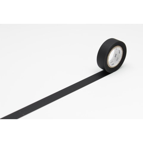 Mt 1P Basic Washi Klebeband uni b= 15 mm, l= 7 m matte black (MT01P207RZ)