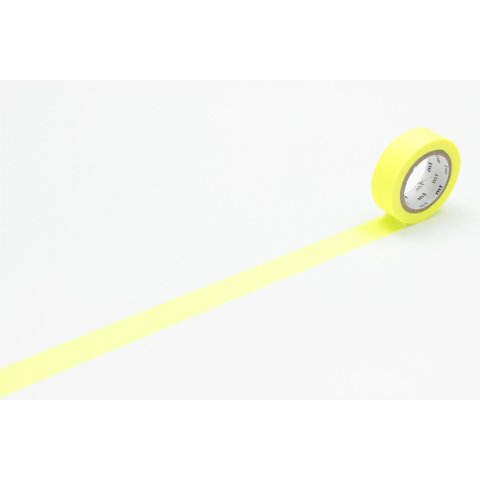 Mt 1P Basic Washi tape uni b= 15 mm, l= 7 m amarillo impactante (MT01P228RZ)