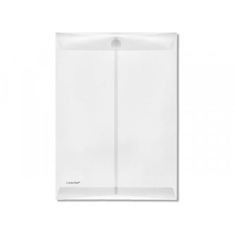 PP plastic envelopes, straight hook+loop closure 240 x 335 for A4, transparent, colourless