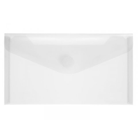 PP plastic envelopes, with V-shaped hook+loop flap 125 x 225 f. DIN long, transparent, colourless