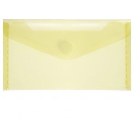 PP plastic envelopes, with V-shaped hook+loop flap 125 x 225 f. DIN long, transparent, yellow