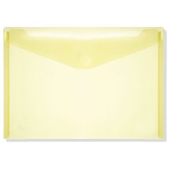 Buste in PP chiusura a V a strappo 238 x 334 per DIN A4, trasparente, giallo (4010101-64)