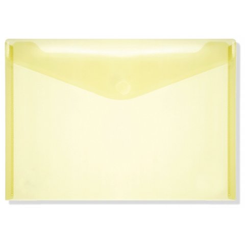 Buste in PP chiusura a V a strappo 238 x 334 per DIN A4, trasparente, giallo (4010101-64)