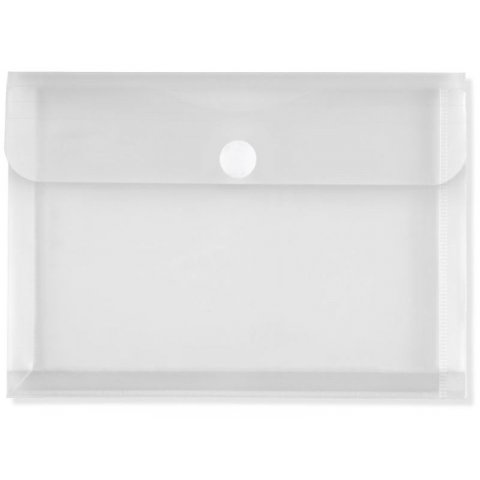PP plastic folder,hook+loop fastener,expans. fold 249 x 330, for A4, transparent, colourless