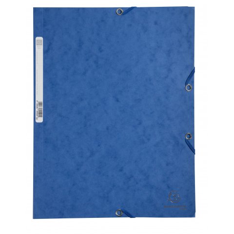 Exacompta cardboard elasticated folder 245 x 320 for A4, blue