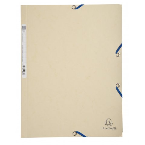 Exacompta cardboard elasticated folder 245 x 320 for A4, ivory
