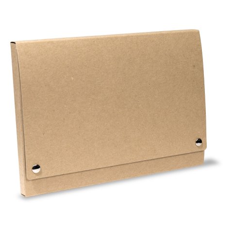 Cardboard file folder with snap fasteners 20 x 215 x 305 mm, for DIN A4, sand
