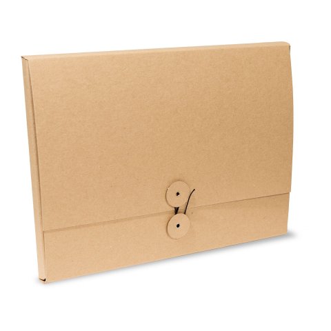 Cardboard file folder with string fastener 16 x 245 x 355 mm, for A4, sand