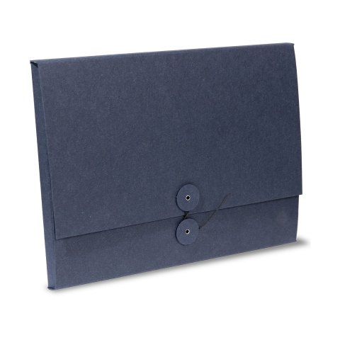 Cardboard file folder with string fastener 16 x 245 x 355 mm, for A4, marine blue