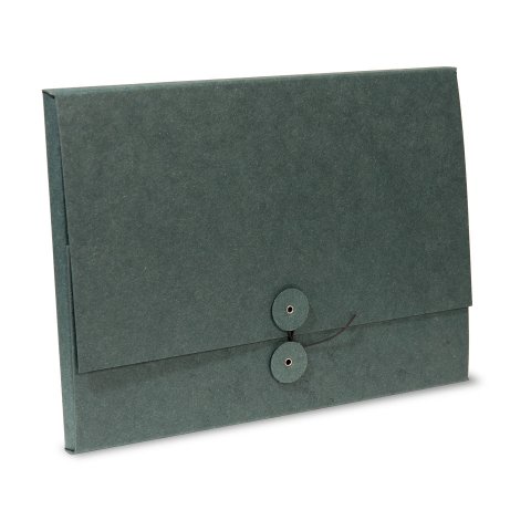 Cardboard file folder with string fastener 16 x 245 x 355 mm, for A4, moss green