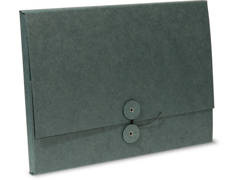 Cardboard file folder shop with string fastener