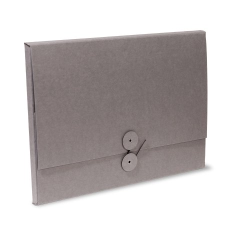 Cardboard file folder with string fastener 16 x 245 x 355 mm, for A4, slate grey