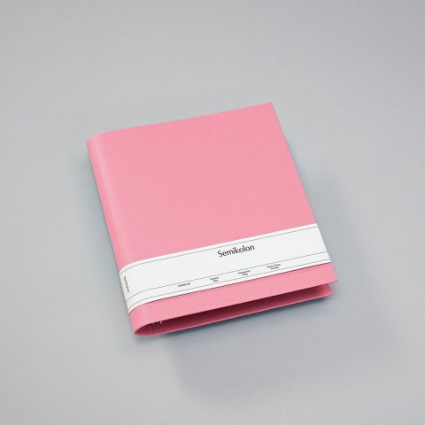 Semikolon photo folder, Efalin cover 4 rings, 280x320 for A4, tall format, flamingo