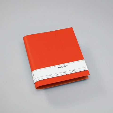 Semikolon photo folder, Efalin cover 4 rings, 280x320 for A4, tall format, orange