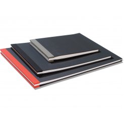 Schraub-Fotoalbum mit Leinenrücken, innen weiß